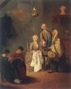 Pietro Longhi the school of the work oil painting